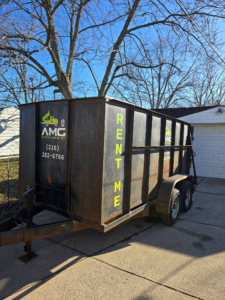 AMG Junk Removal rental truck ready for large-scale junk hauling on moving day